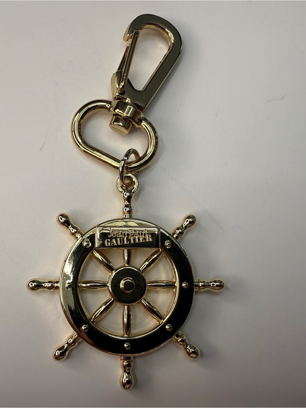 Jean Paul Gaultier Gold Nautical Wheel Keyring